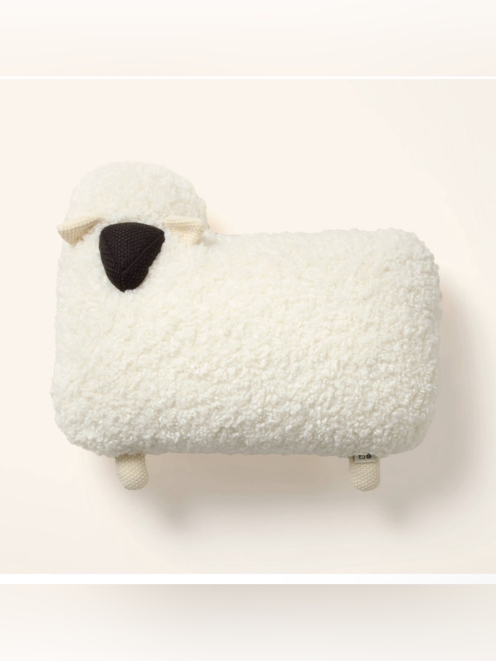 🐑 NEW Woolrich x Target Sheep Shaped Decorative Throw Pillow Cream 15” x 20”